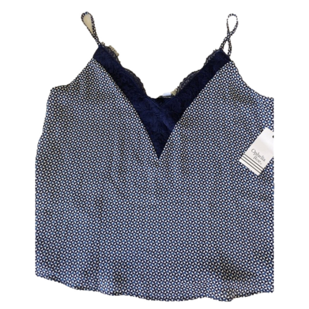 Nwt Ophelia Roe Cami Women’s Blue White Small